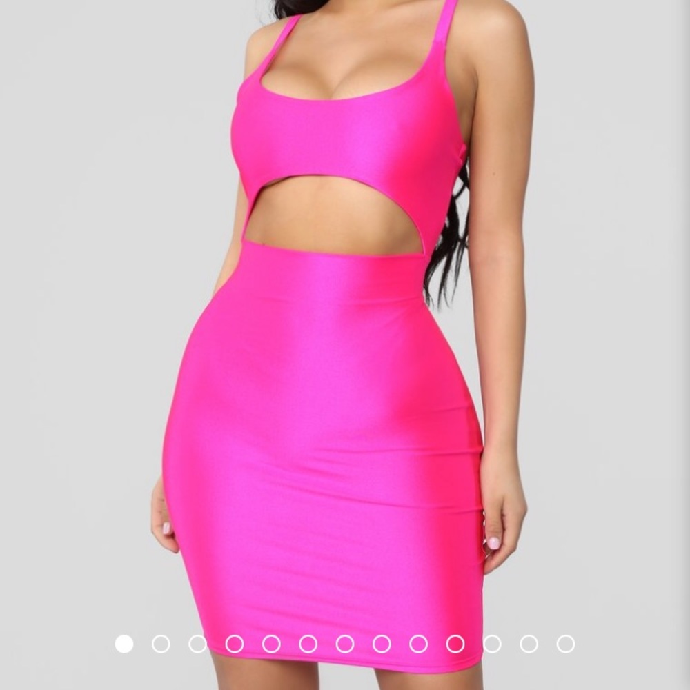 Hot pink dress
